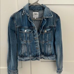Zara Blue Jean Jacket Classic Denim Style